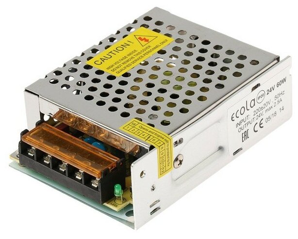 Блок питания для свет.ленты 24V 60W IP20 Ecola